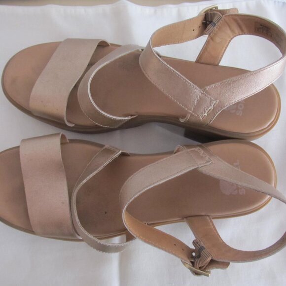 Sorel Women's Joanie Heel Ankle Strap Sandals size 11 - Picture 1 of 5
